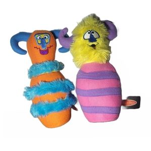 Melissa And Doug Monster Bowling Lot Of 2 Replacement Plush Pins Stuffed Toys